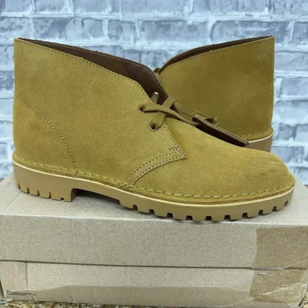 Clarks Desert Rock Oakmoss Suede Boots 62703 Mens Size 8 M New Rare